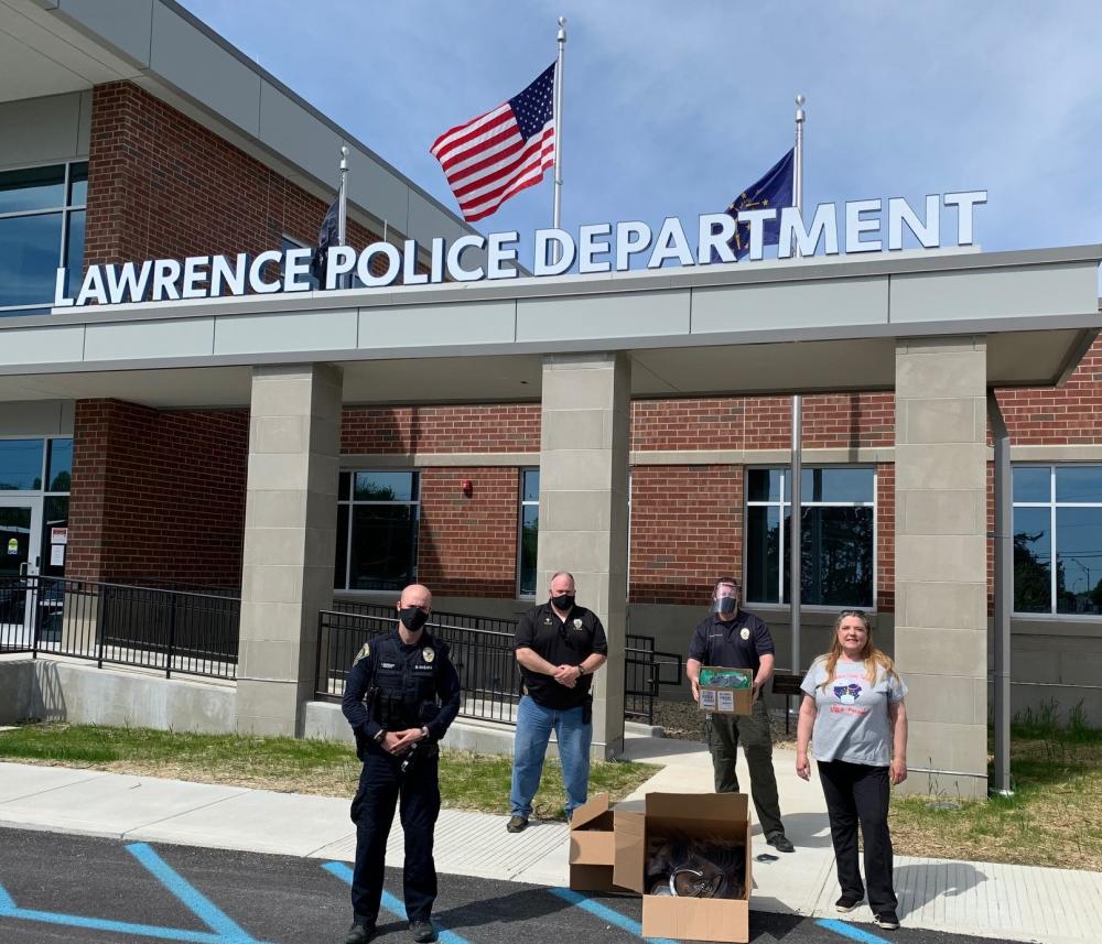 Hamilton County Mask Brigade Donates to LPD | City of Lawrence, Indiana
